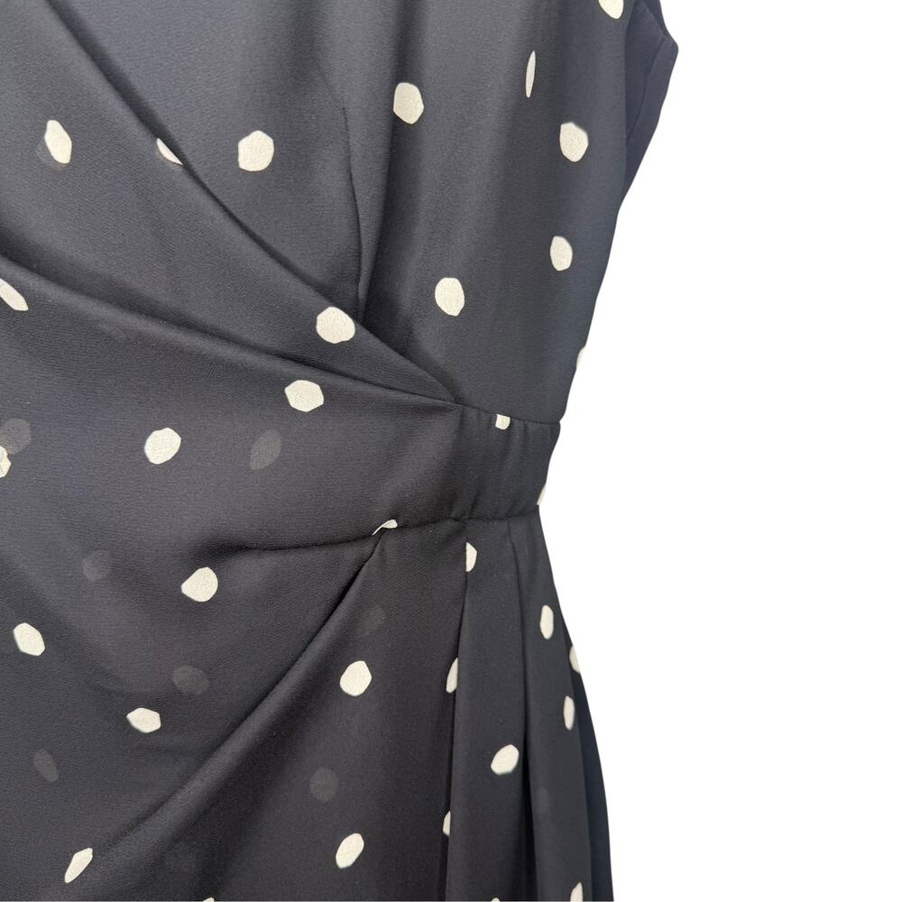 Vintage David Warren New York Polka Dot Faux Wrap Sweetheart Neckline Dress 14 - Picture 7 of 9